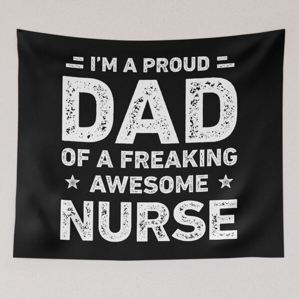 Item preview, Proud Dad Of A Freaking Awesome Nurse Funny Nurse designed and sold by RareBunny.