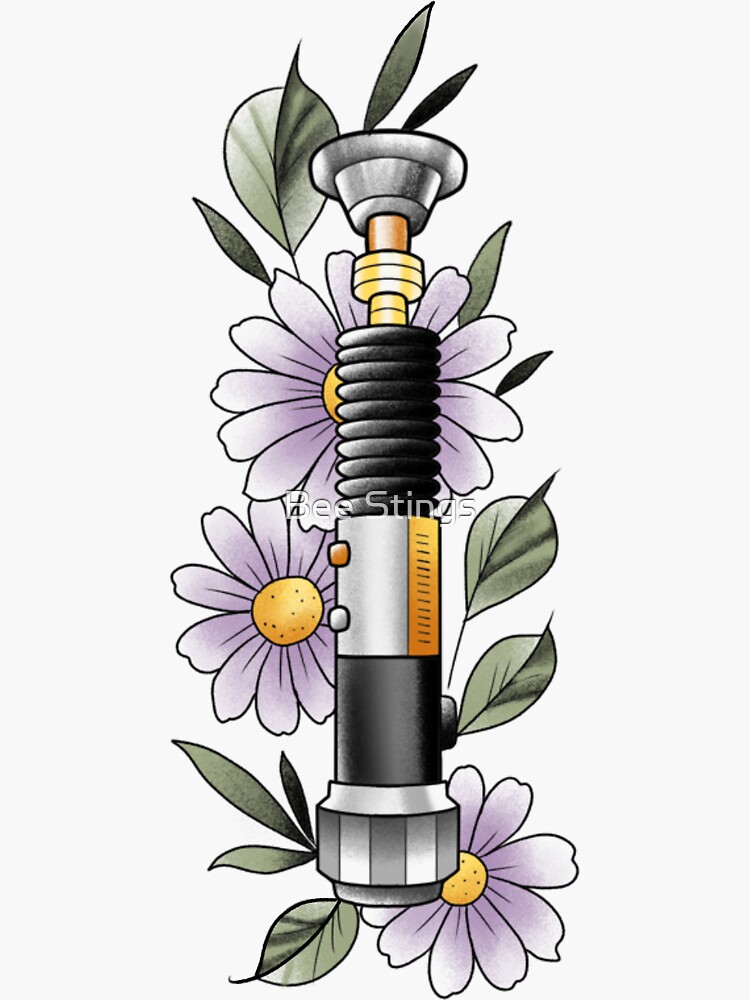 Imagen 3 de 3, Pegatina con la obra Sable de luz de Obi-Wan, diseñada y vendida por fernticle-yeah.