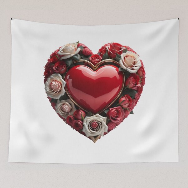 Item preview, Heart of Roses - Elegant Floral Arrangement for Valentine's Day designed and sold by gallofoto.