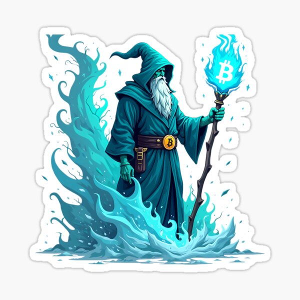 Item preview, The Blockchain Djinn Granting Digital Wealth designed and sold by RadDeck.