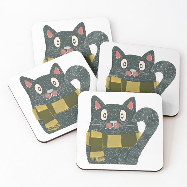 Item preview, Cozy Cat on Scarf | Cute and Cuddly Illustration designed and sold by TheApplesStudio.