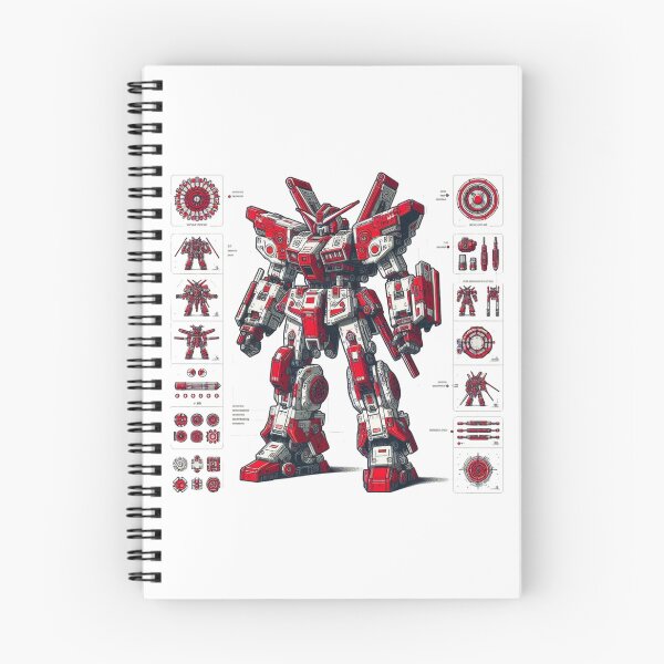 Item preview, Red & White Japanese Mech Bot designed and sold by RapTops.