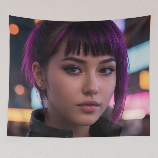 Item preview, Cyberpunk Woman Portrait designed and sold by papi1998.