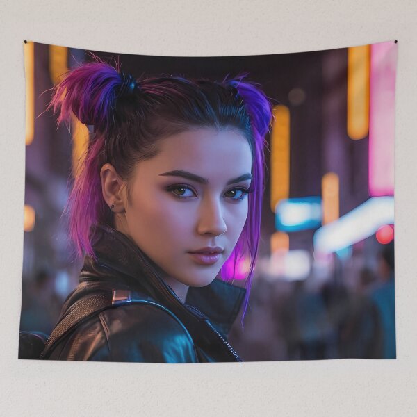 Item preview, Cyberpunk Woman Portrait designed and sold by papi1998.