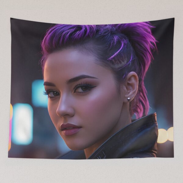 Item preview, Cyberpunk Woman Portrait designed and sold by papi1998.