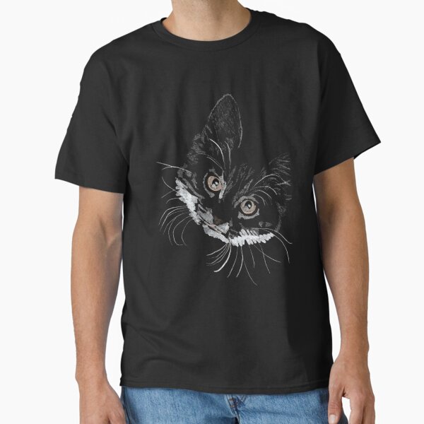 "Yellow Eyed Cat" Jamie's Hand-Drawn Cat Collection Classic T-Shirt