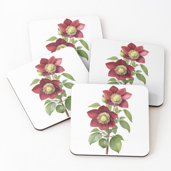 Item preview, Red Hellebore (Christmas Rose) designed and sold by HOMETOWN86.