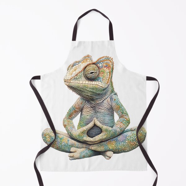 Item preview, illustration of meditating chameleon designed and sold by wonderisland.