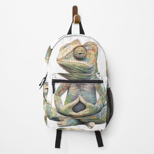 Item preview, illustration of meditating chameleon designed and sold by wonderisland.