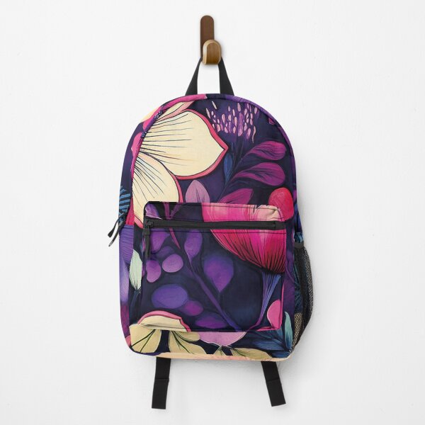 Item preview, Radiant Retro Flowers Purple Pink designed and sold by Dancing in the Living Room.