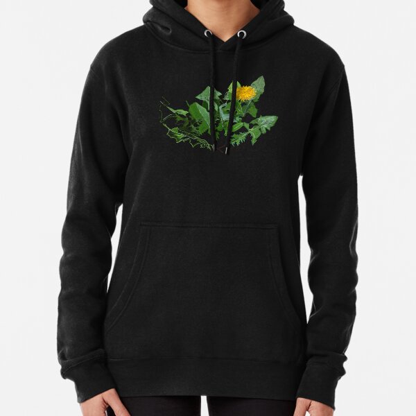 "A Dandelion's Greens" Jamie's Hand-Drawn Floral Collection Pullover Hoodie