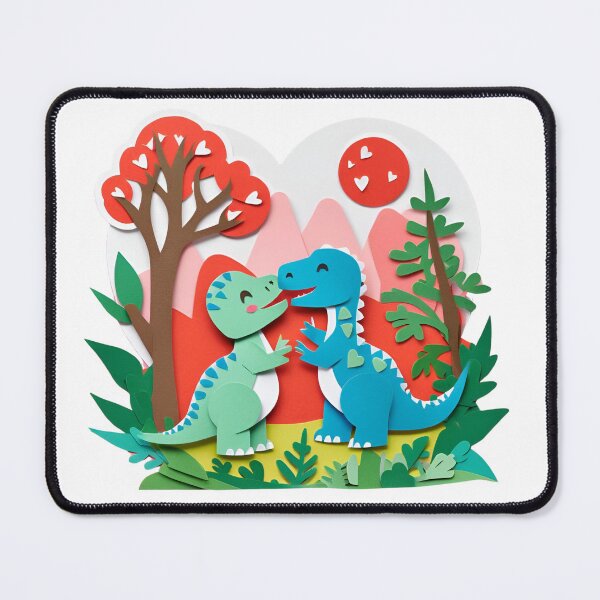 Item preview, Dino Love is in the Air,T-Rex Romance designed and sold by 9blueart.