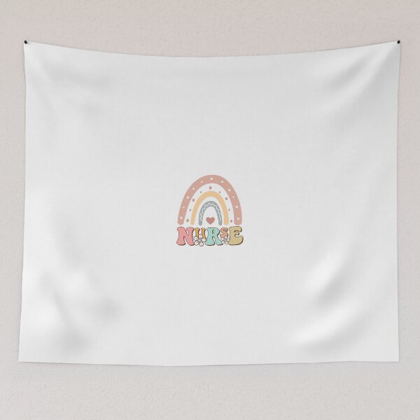 Item preview, Boho Rainbow Nurse Text Art Colorful Design designed and sold by Art-shia.