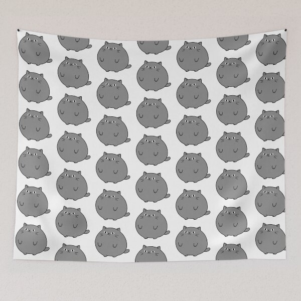 Item preview, a fat gray cat designed and sold by wi geon.