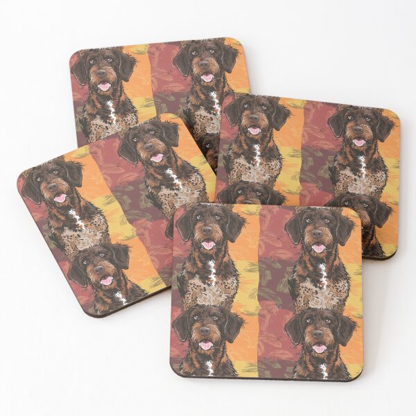 Item preview, Vibrant German Wirehaired Pointer Illustration – Artistic and Textured Design designed and sold by NSB-Design.