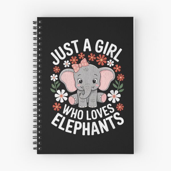 Item preview, Just a Girl Who Love Elephants Cute Flowers Women Girls Kids designed and sold by rafaeltto.