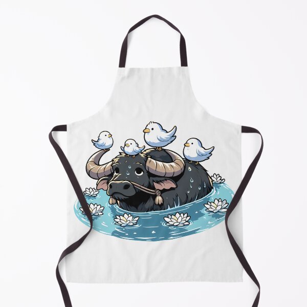 Item preview, Cute Anime Water Buffalo designed and sold by Funny Vintage Stickers And T-Shirts.