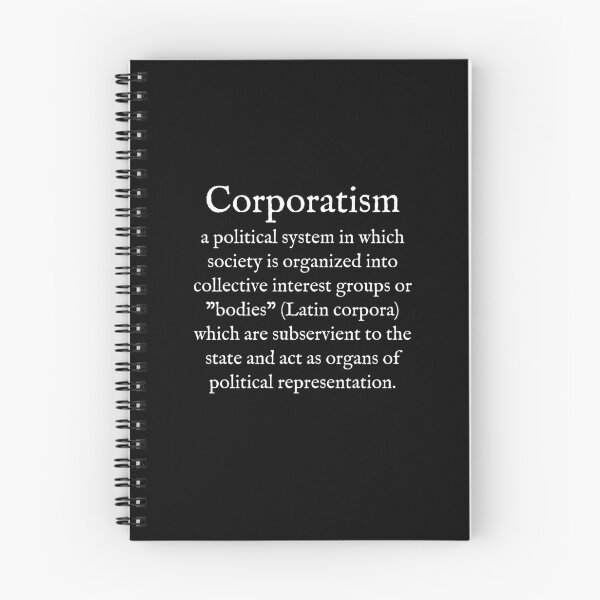 Item preview, C:Corporatism:English:WearYourWords:White Text  designed and sold by WearYourWords.