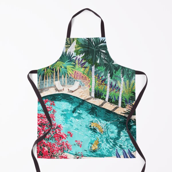 Item preview, Luxury Tiger Villa illustration, Architecture Travel Nature Painting, Hotel Landscape Garden designed and sold by 83oranges.com.