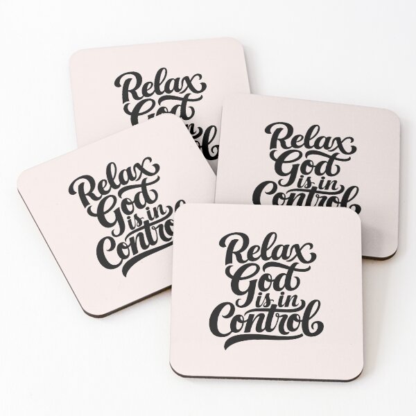 Item preview, Relax, God Is In Control | Calligraphy Bible Verse Christian Faith Art designed and sold by  KnitLuv.