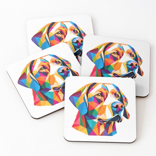 Item preview, Labrador Retriever Face in Vibrant Geometric Design - Colorful and Artistic designed and sold by Fredster1966.