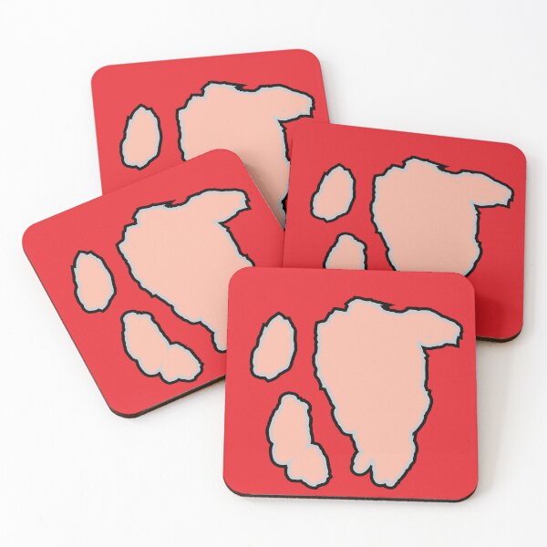 Artikelvorschau, Großes rosa Kuhmuster | Rotes Kuhfellmuster entworfen und verkauft von PatternPen.