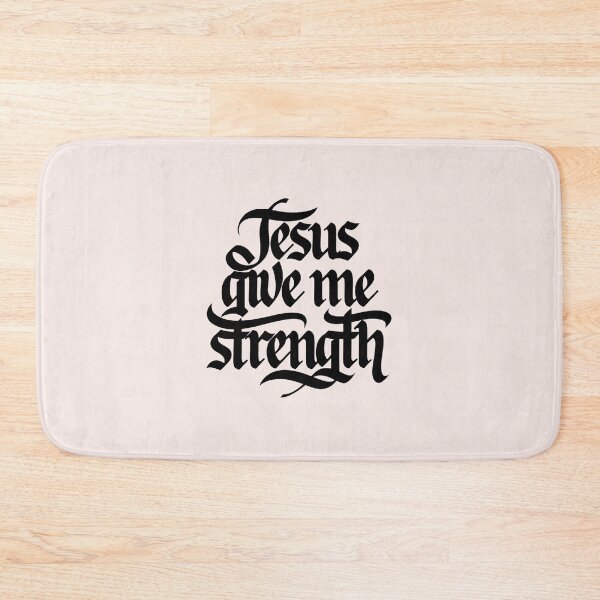 Item preview, Jesus Give Me Strength | Calligraphy Bible Verses Christian Faith Art designed and sold by  KnitLuv.
