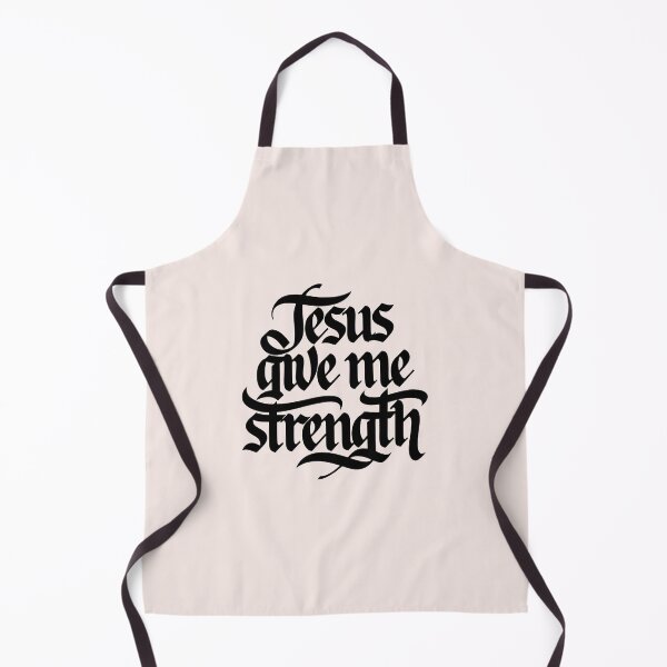 Item preview, Jesus Give Me Strength | Calligraphy Bible Verses Christian Faith Art designed and sold by KnitLuv.