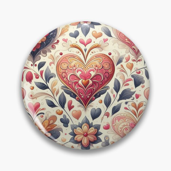 Item preview, Romantic Floral Heart Pattern for Valentine's Day - Seamless Design designed and sold by Frank-DigiArt.