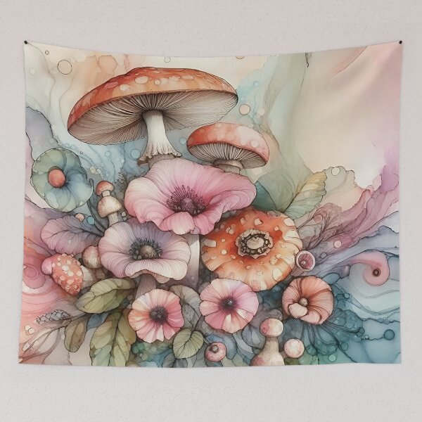 Item preview, Floral Mushrooms designed and sold by GraphicsClub.