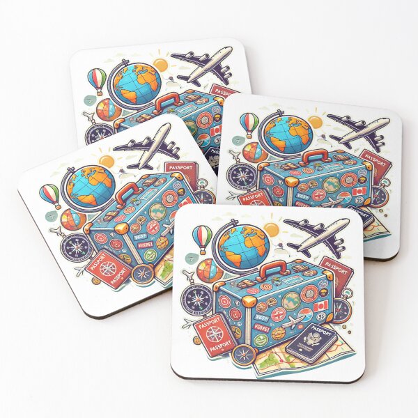 Item preview, "Colorful Travel-Themed Adventure Sticker Design" designed and sold by ForFamily1120.