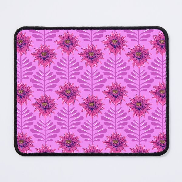 Item preview, Retro Vintage Fantasy Flowers in neon pink and purple designed and sold by colorofmagic.