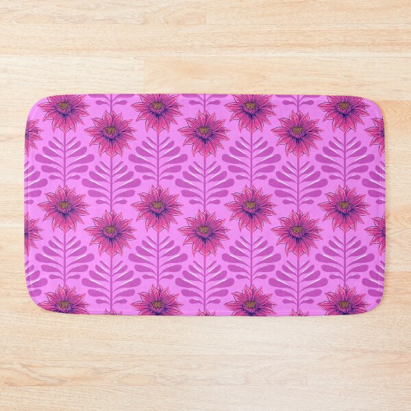 Item preview, Retro Vintage Fantasy Flowers in neon pink and purple designed and sold by colorofmagic.
