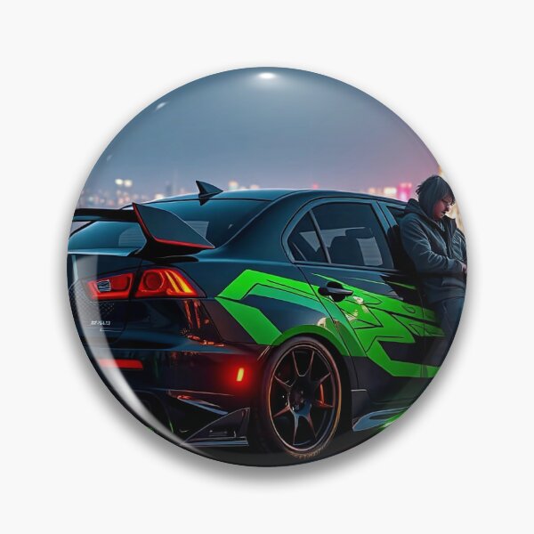 Item preview, Mitsubishi EVO on a skyscraper roof at night designed and sold by Salimgor Hangaround Music.