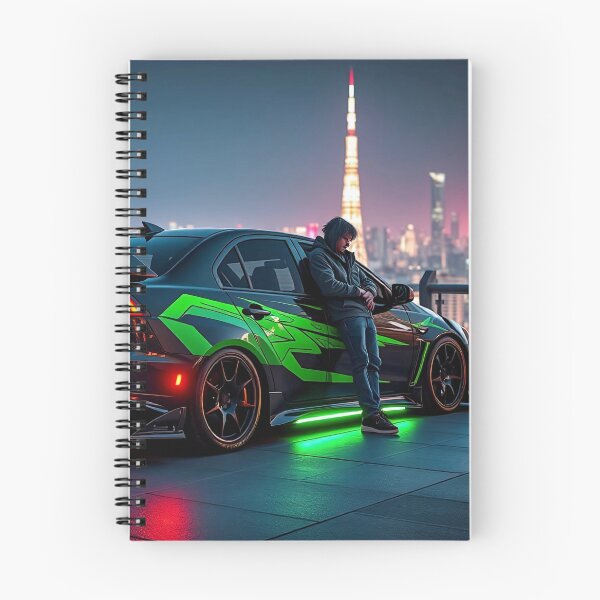 Item preview, Mitsubishi EVO on a skyscraper roof at night designed and sold by Salimgor Hangaround Music.