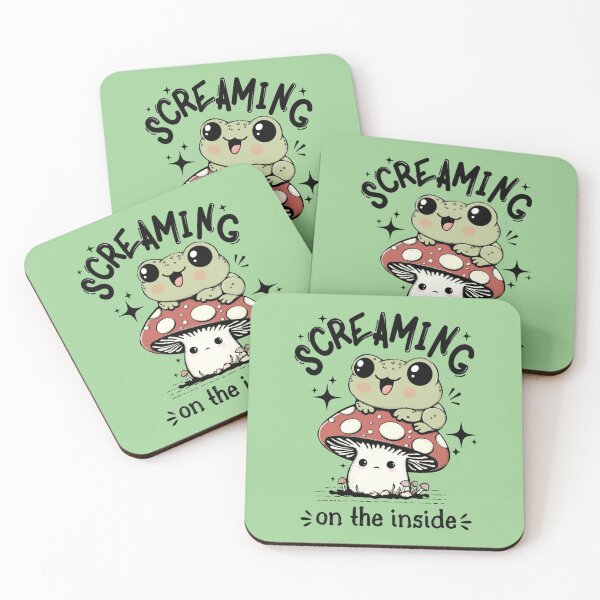 Item preview, Screaming On The Inside Cute Frog designed and sold by Lorena Tiana.
