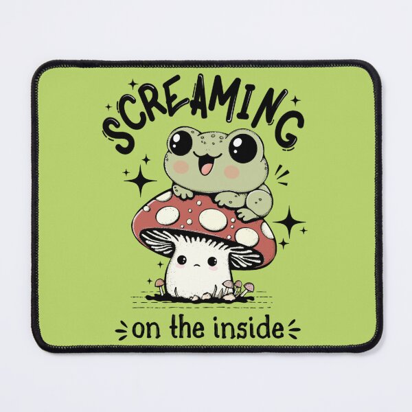 Item preview, Screaming On The Inside Cute Frog designed and sold by Lorena Tiana.