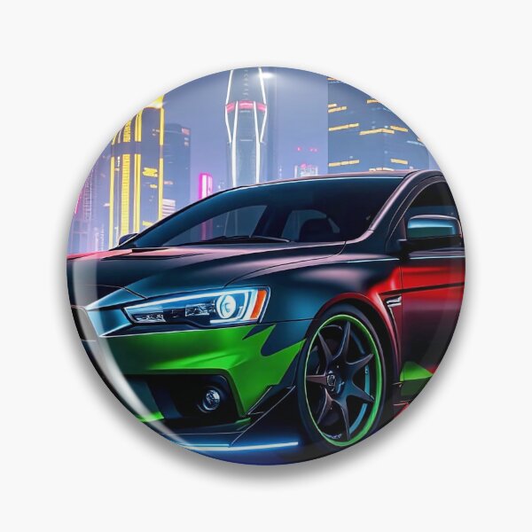 Item preview, Mitsubishi EVO from the front on a parking deck at night designed and sold by Salimgor Hangaround Music.