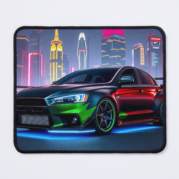 Item preview, Mitsubishi EVO from the front on a parking deck at night designed and sold by Salimgor Hangaround Music.