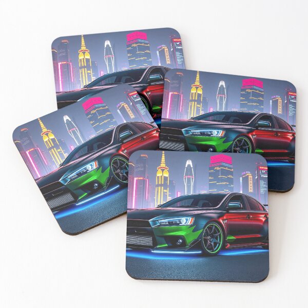 Item preview, Mitsubishi EVO from the front on a parking deck at night designed and sold by Salimgor Hangaround Music.