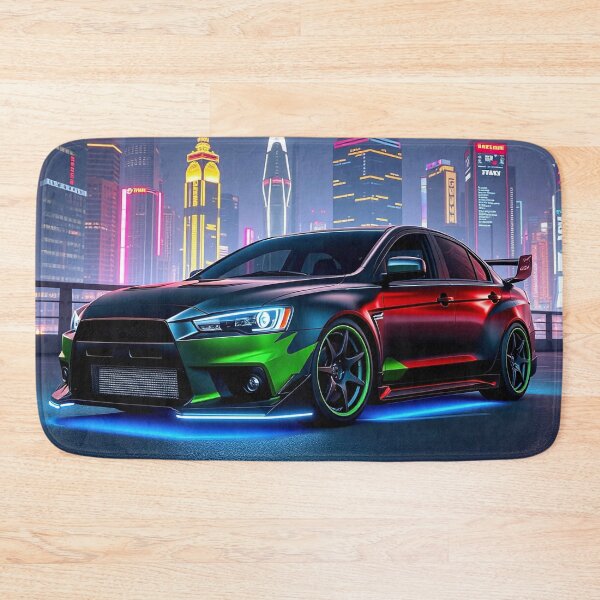 Item preview, Mitsubishi EVO from the front on a parking deck at night designed and sold by Salimgor Hangaround Music.