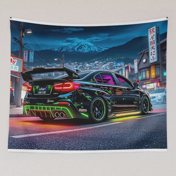 Item preview, Mitsubishi EVO from behind in a mountain village designed and sold by Salimgor Hangaround Music.