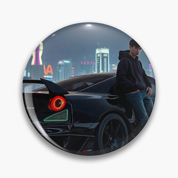 Item preview, Black Mitsubishi EVO from behind on a parking deck at night designed and sold by Salimgor Hangaround Music.