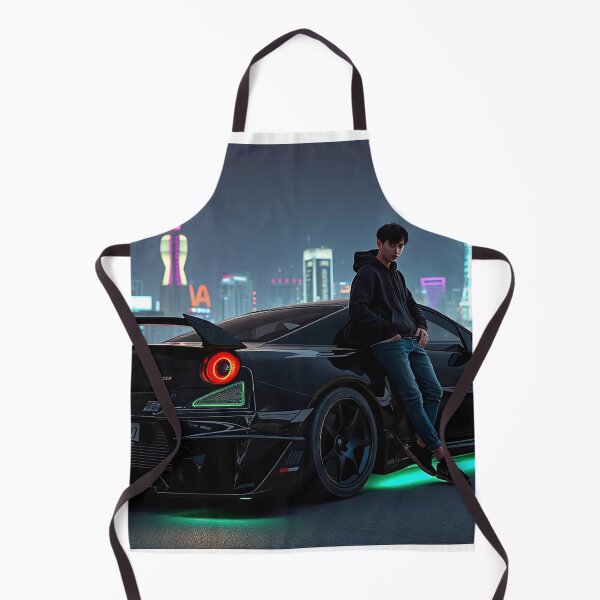 Item preview, Black Mitsubishi EVO from behind on a parking deck at night designed and sold by Salimgor Hangaround Music.
