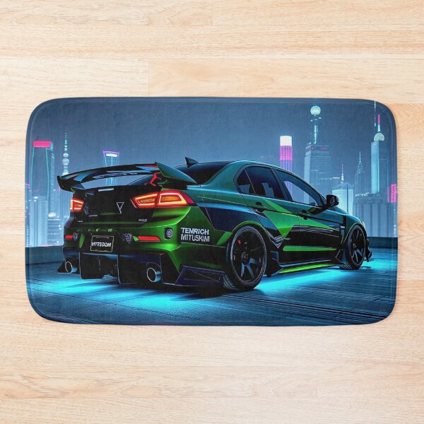 Item preview, Black Mitsubishi EVO from behind on a roof at night designed and sold by Salimgor Hangaround Music.