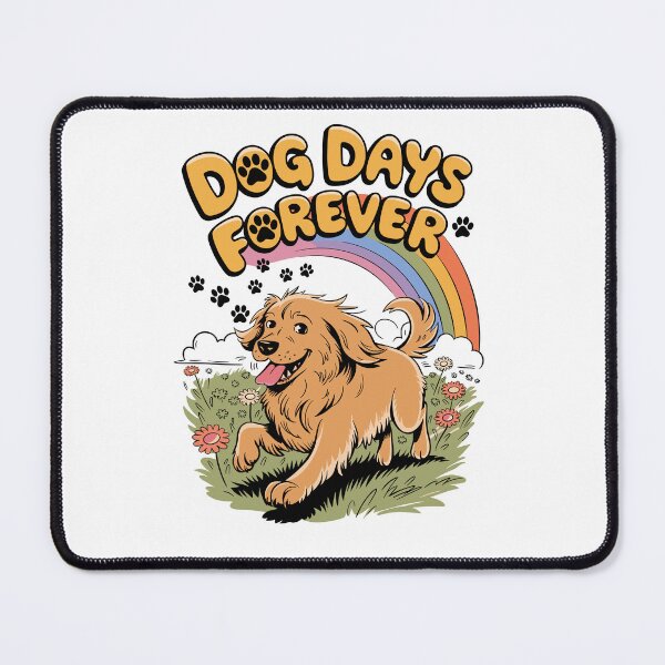 Item preview, Dog Days Forever, Happy Dog Rainbow Paw Print, Fun Bold Font Playful Paw for Dog Lovers, designed and sold by PaleWhaleStudio.