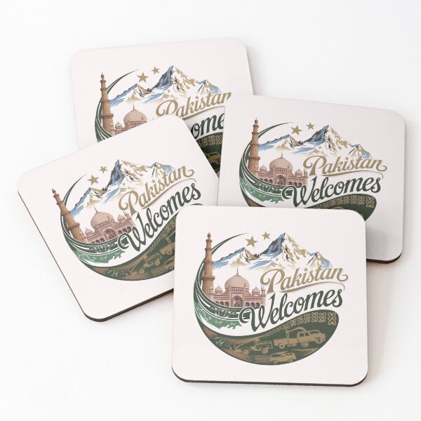 Item preview, Pakistan Welcomes Flag Map Islamabad, K2, Lahore, Himalayas designed and sold by AnimalsDH305.
