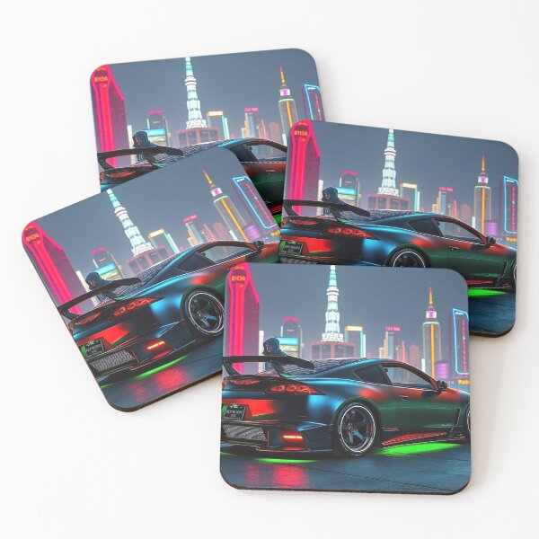 Item preview, Mitsubishi EVO from behind on a roof at night designed and sold by Salimgor Hangaround Music.