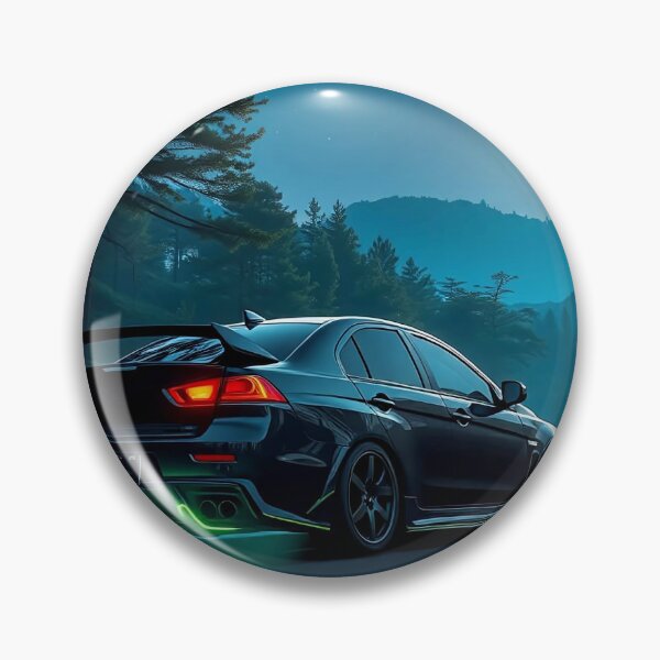 Item preview, Mitsubishi EVO from behind on a country road in the moonlight designed and sold by Salimgor Hangaround Music.
