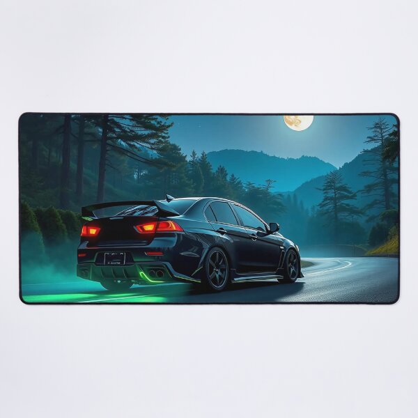 Item preview, Mitsubishi EVO from behind on a country road in the moonlight designed and sold by Salimgor Hangaround Music.